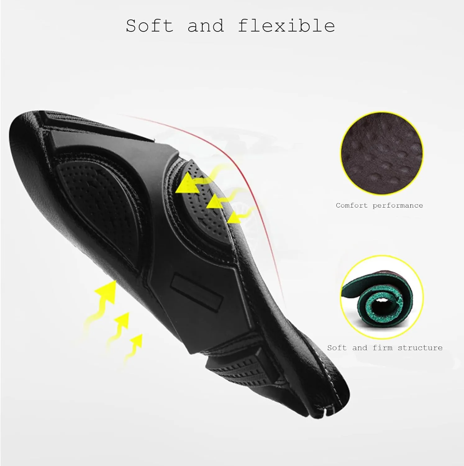 Men's Leather Hollow Flat Clogs Mules Casual Breathable Round Toe Punching Backless Slip-On Loafers Suitable for Business Walking Driving