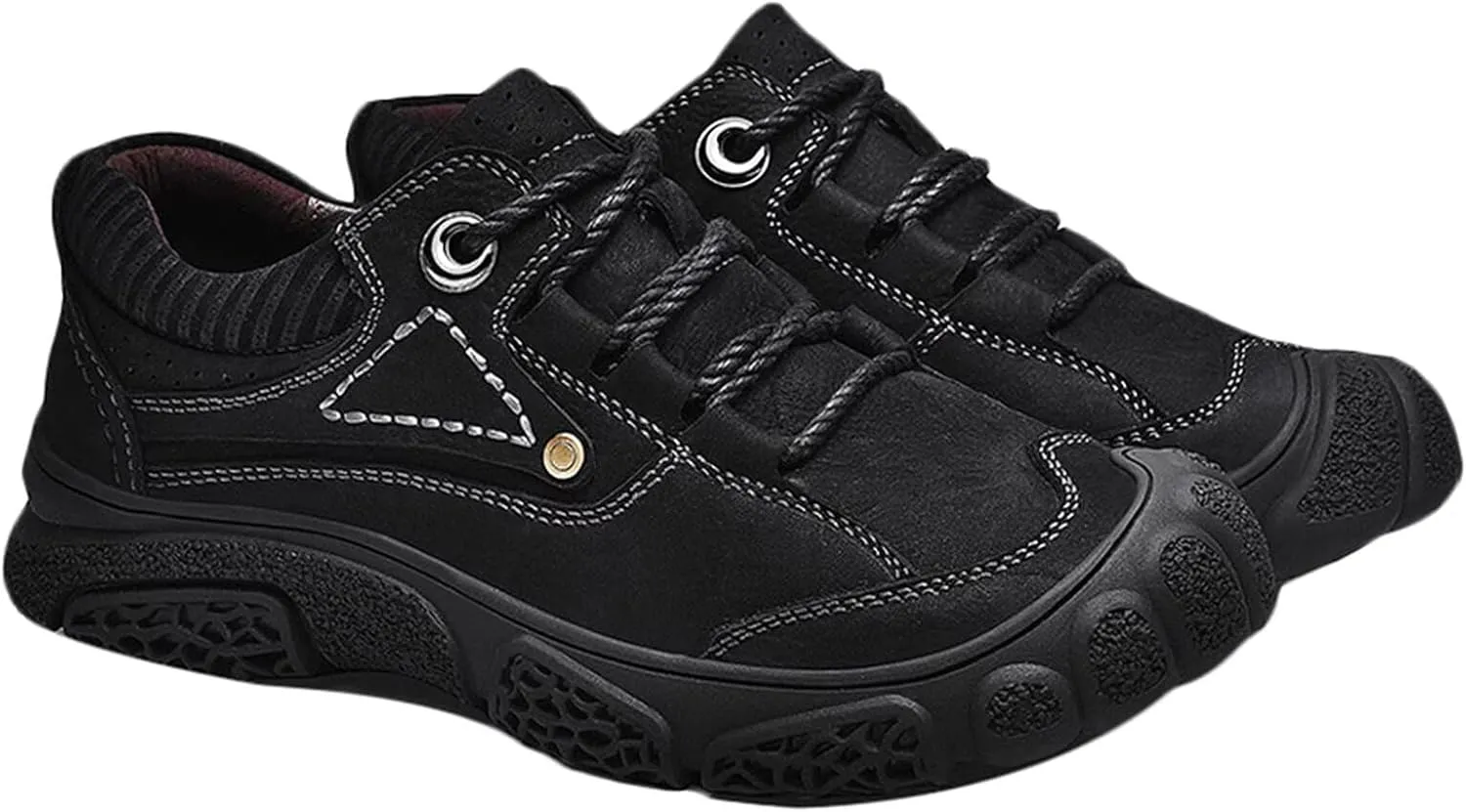 Men's Leather Shoes Outdoor Casual Leather Hiking Shoes Trekking Climbing Walking Shoes Work Shoes