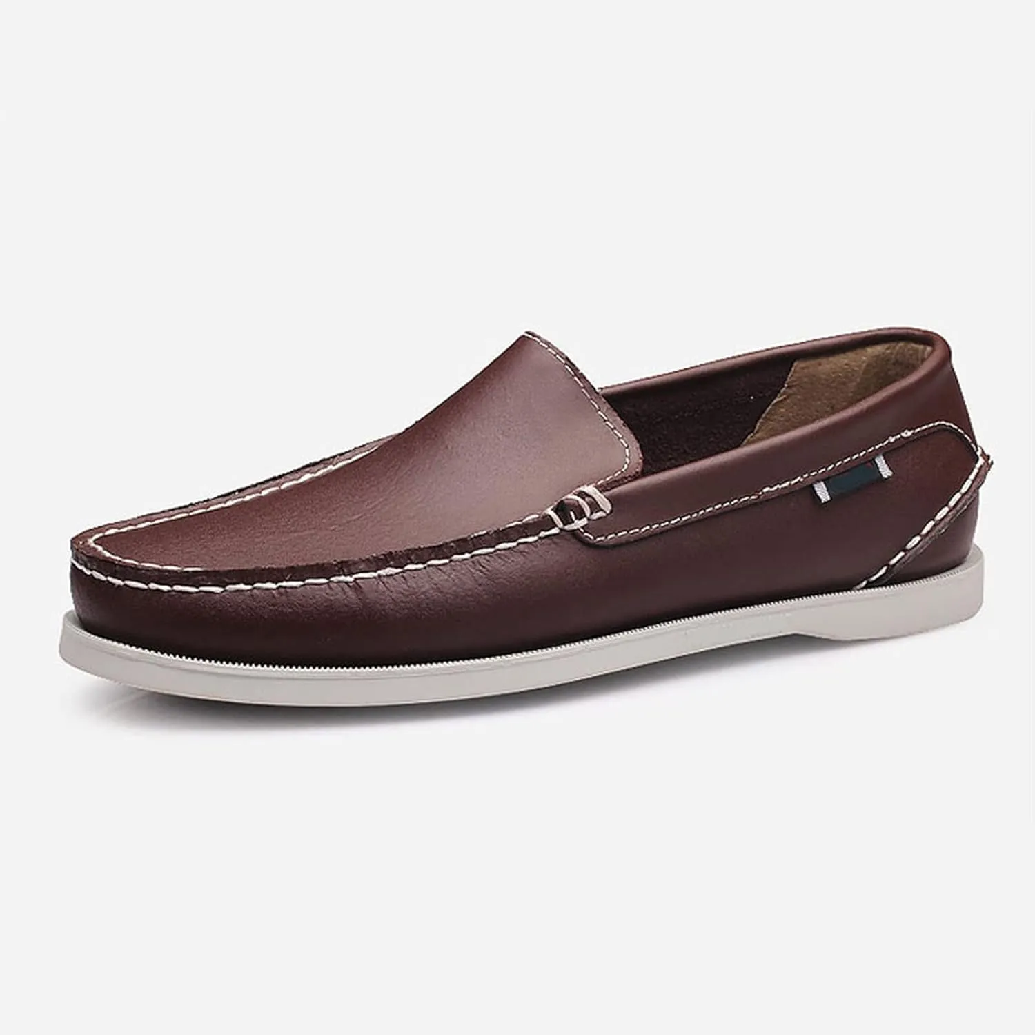 Men's Loafers Slip-on Leather Casual Shoes,Fashion Lightweight Comfort Non-Slip Driving Walking Moccasin Boat Penny