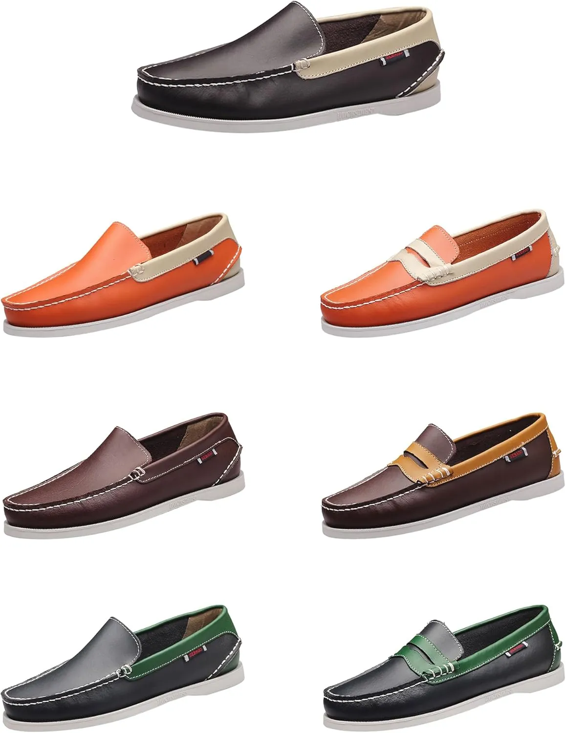 Men's Loafers Slip-on Leather Casual Shoes,Fashion Lightweight Comfort Non-Slip Driving Walking Moccasin Boat Penny