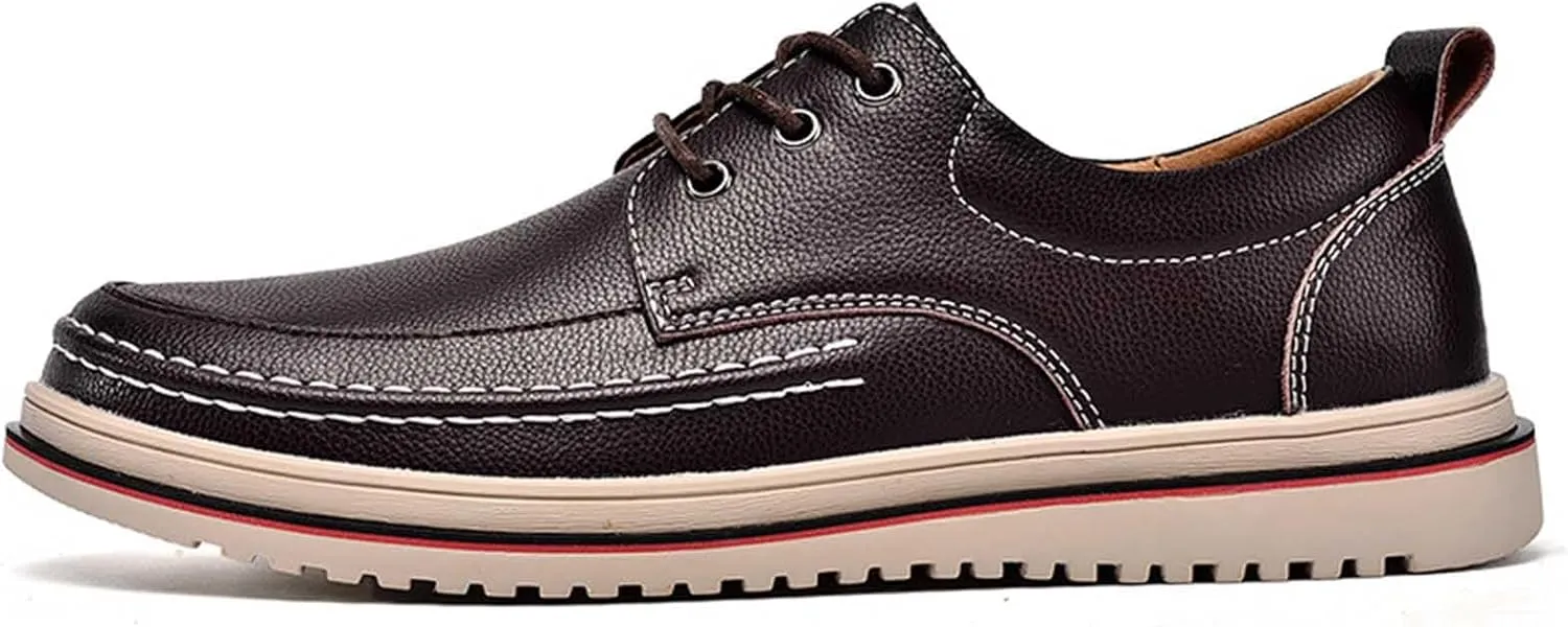 Men's Oxfords Shoes Low Top Business Leather Shoes All Seasons Orthopedic Shoes Arch Support Non Slip Shoes