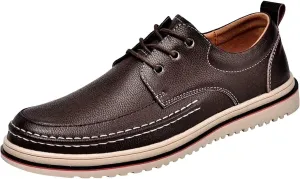Men's Oxfords Shoes Low Top Business Leather Shoes All Seasons Orthopedic Shoes Arch Support Non Slip Shoes