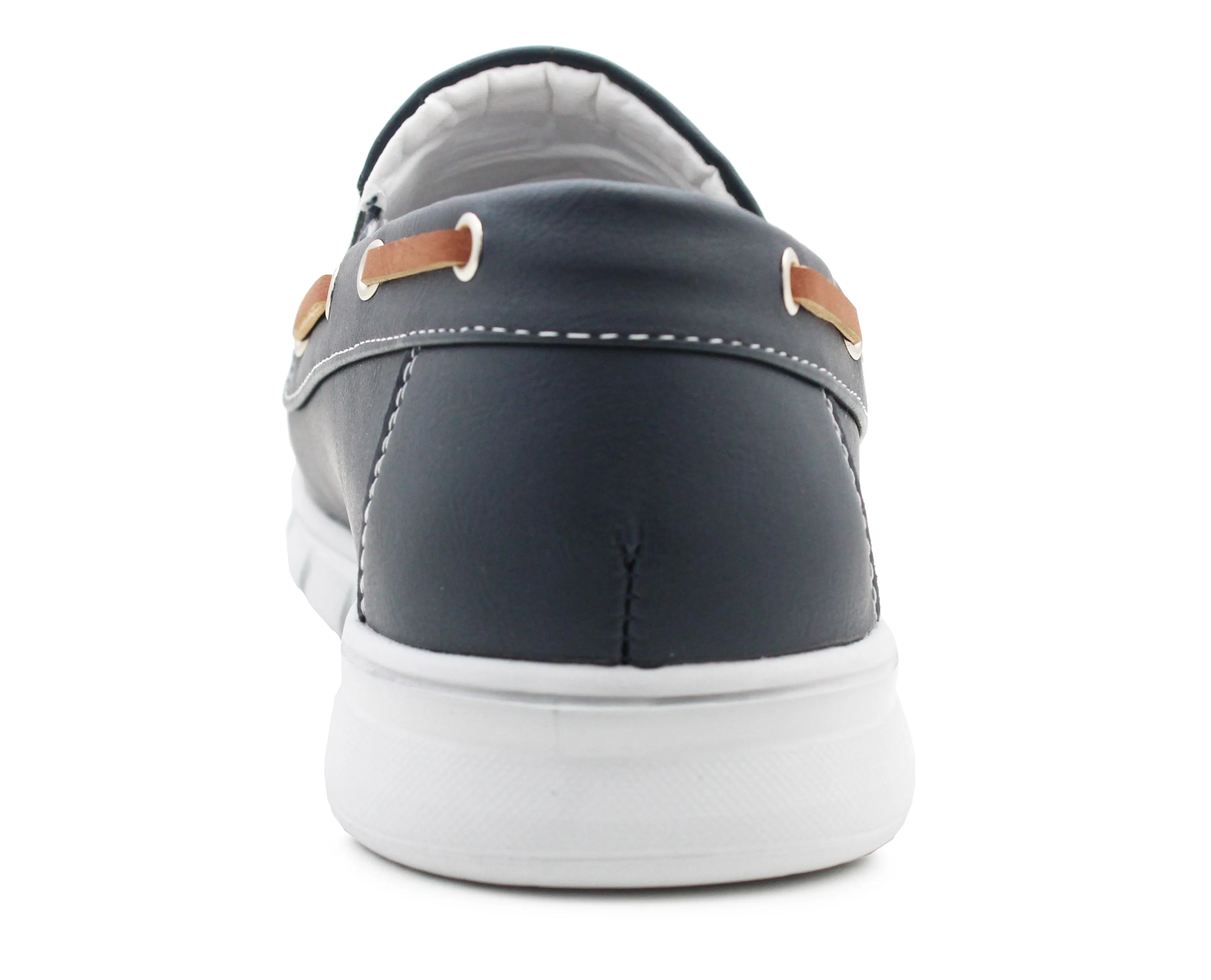 Mens Slip On Boat Shoes Deck Navy Trainers Lightweight Elastic Twin Gusset Casual Flat Low Top Sneaker Pumps