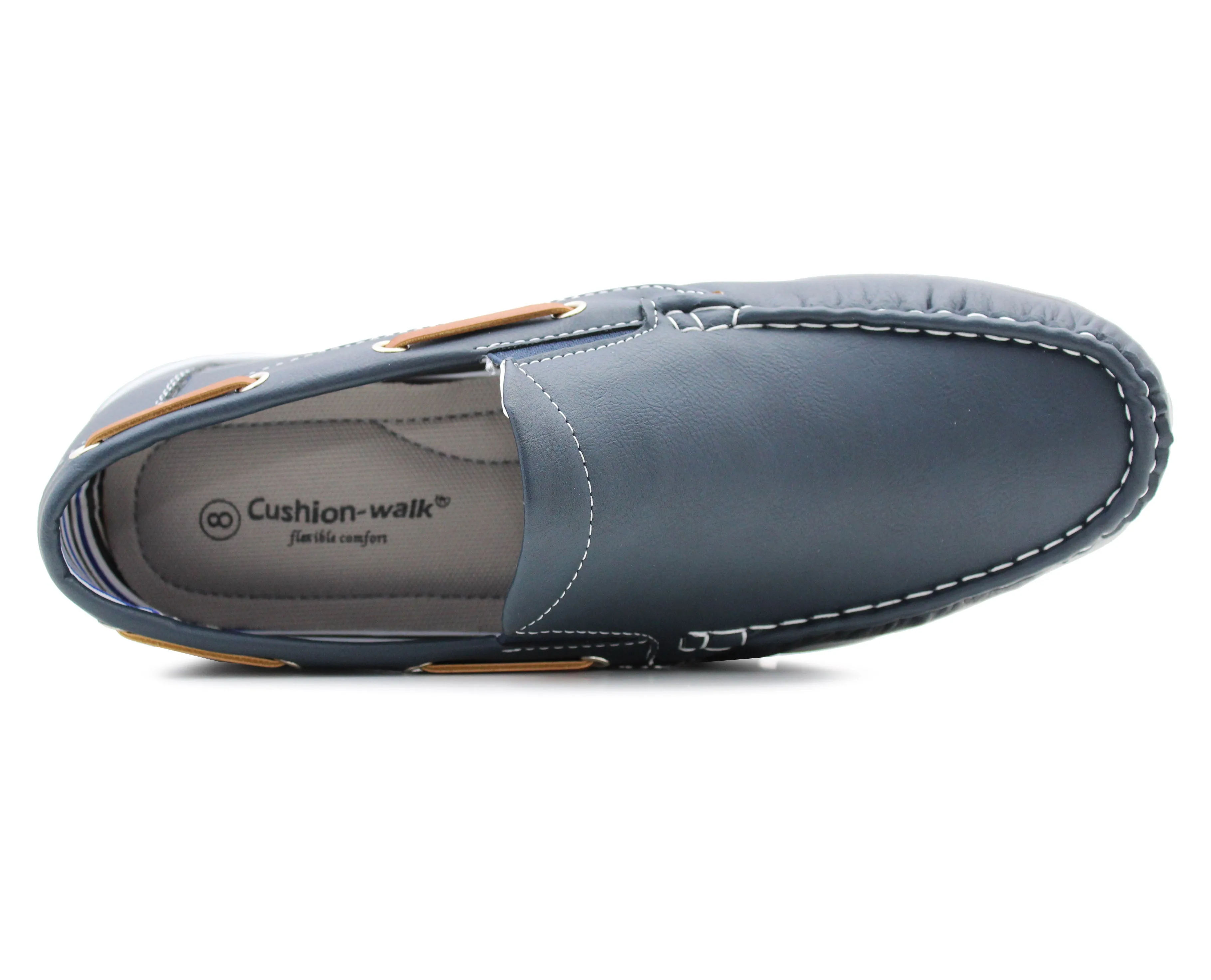 Mens Slip On Boat Shoes Deck Navy Trainers Lightweight Elastic Twin Gusset Casual Flat Low Top Sneaker Pumps