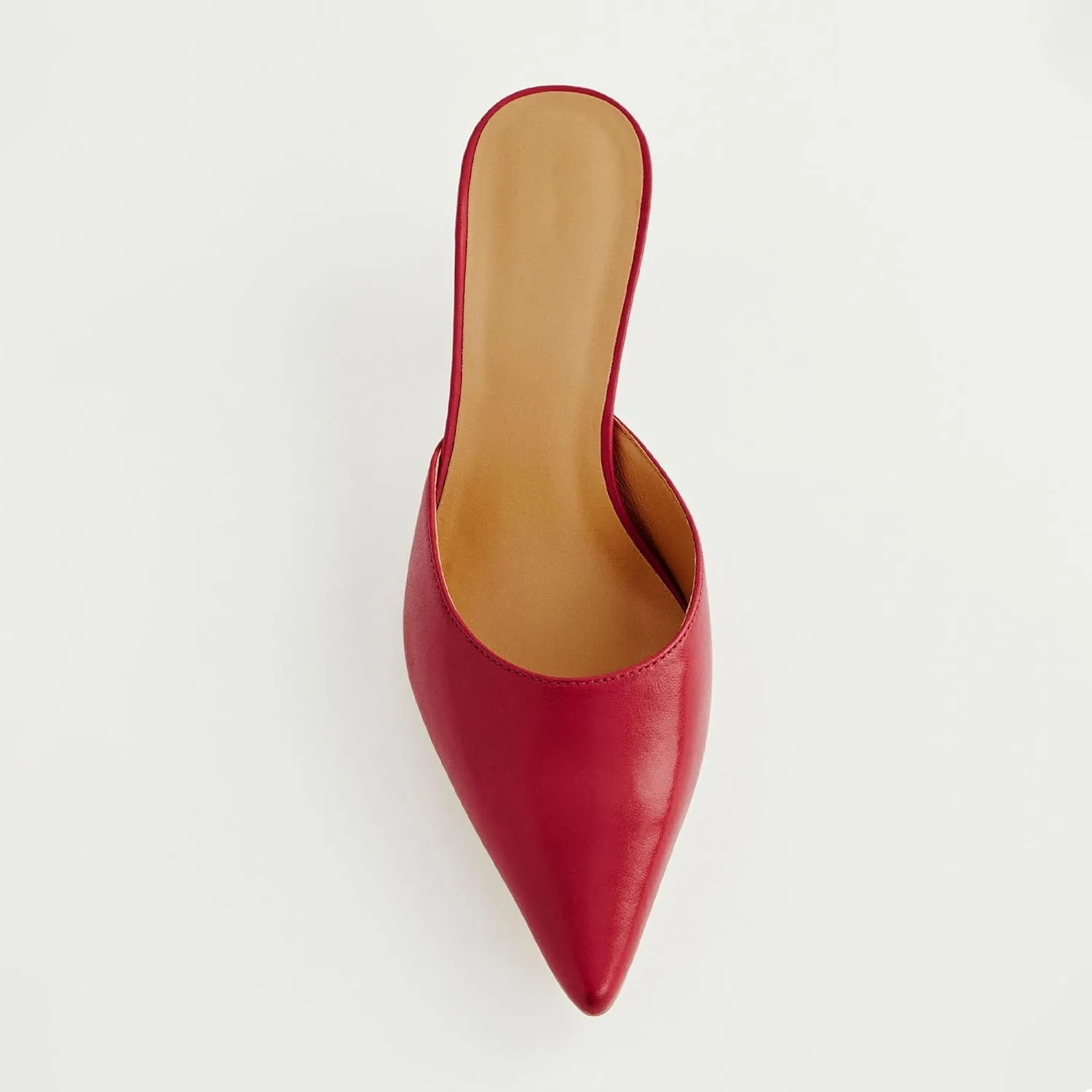 Mesh Kitten Heels Mules for Women Closed Pointed Toe Slip on Backless Stiletto Slingback Low Heels Comfort Pumps Shoes