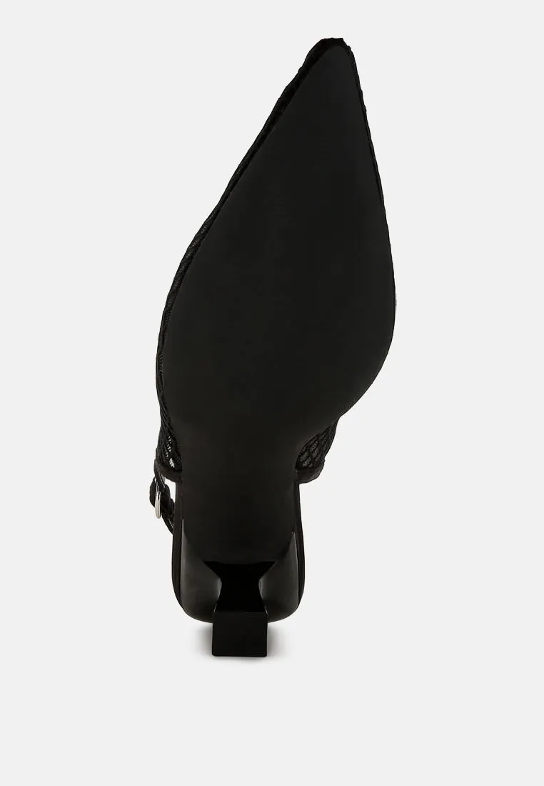 Mesh-Pointed Mules By Ruw