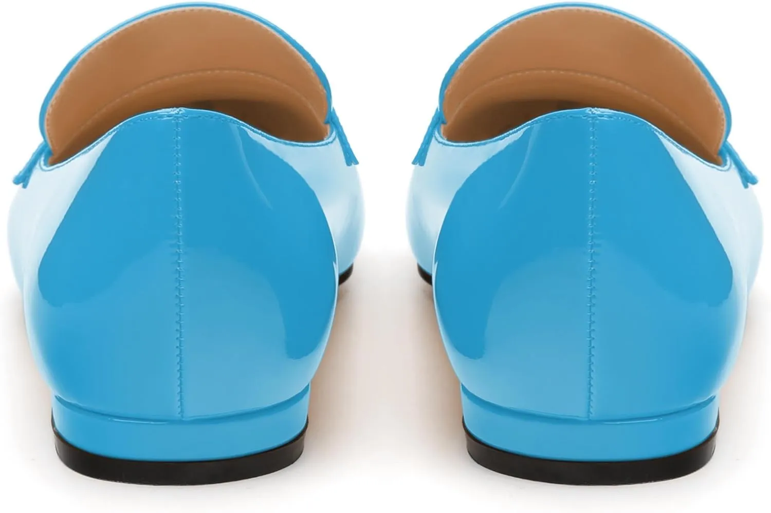 Metal Chain Loafers for Women Pointed Toe Slip on Flats Comfortable Fashion Work Shoes