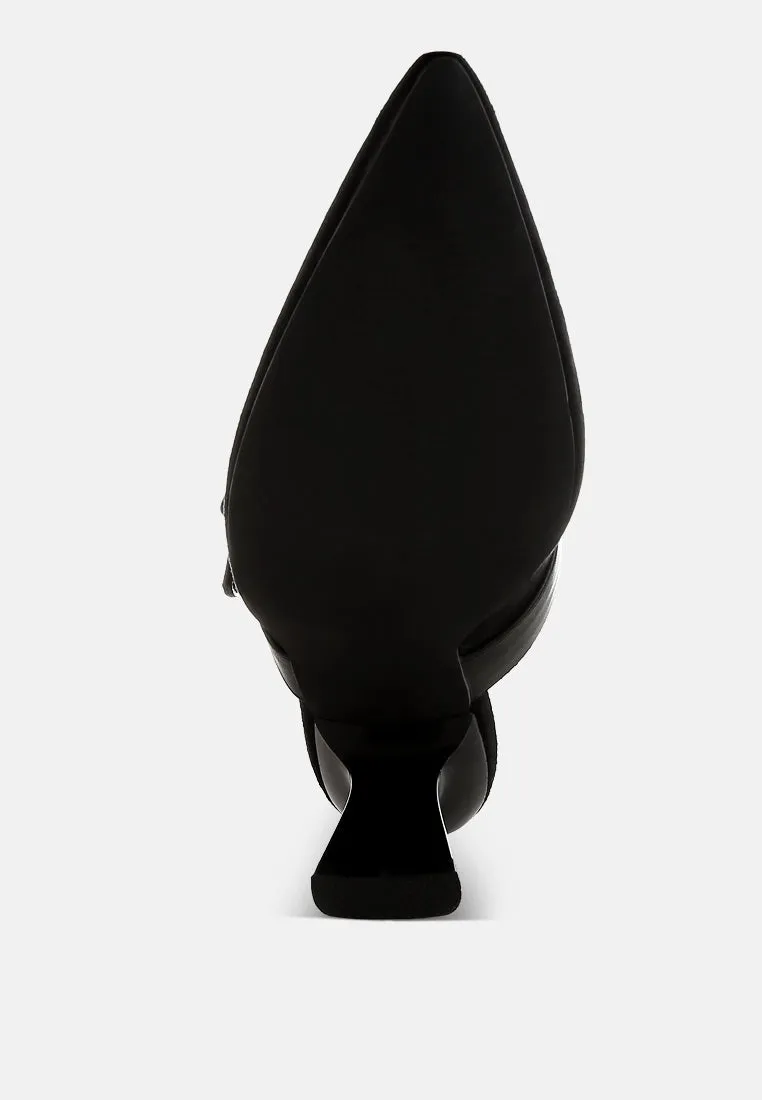 Microfiber Pointy Slip-On Mules By RAG