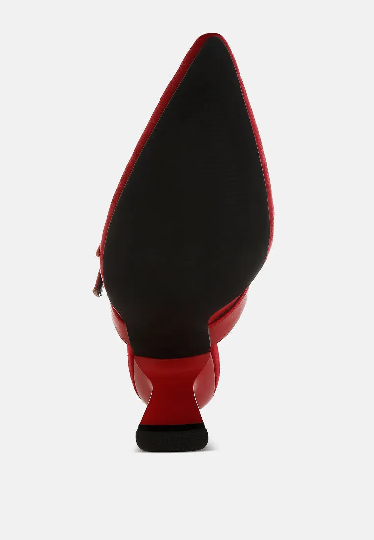 Microfiber Pointy Slip-On Mules By RAG
