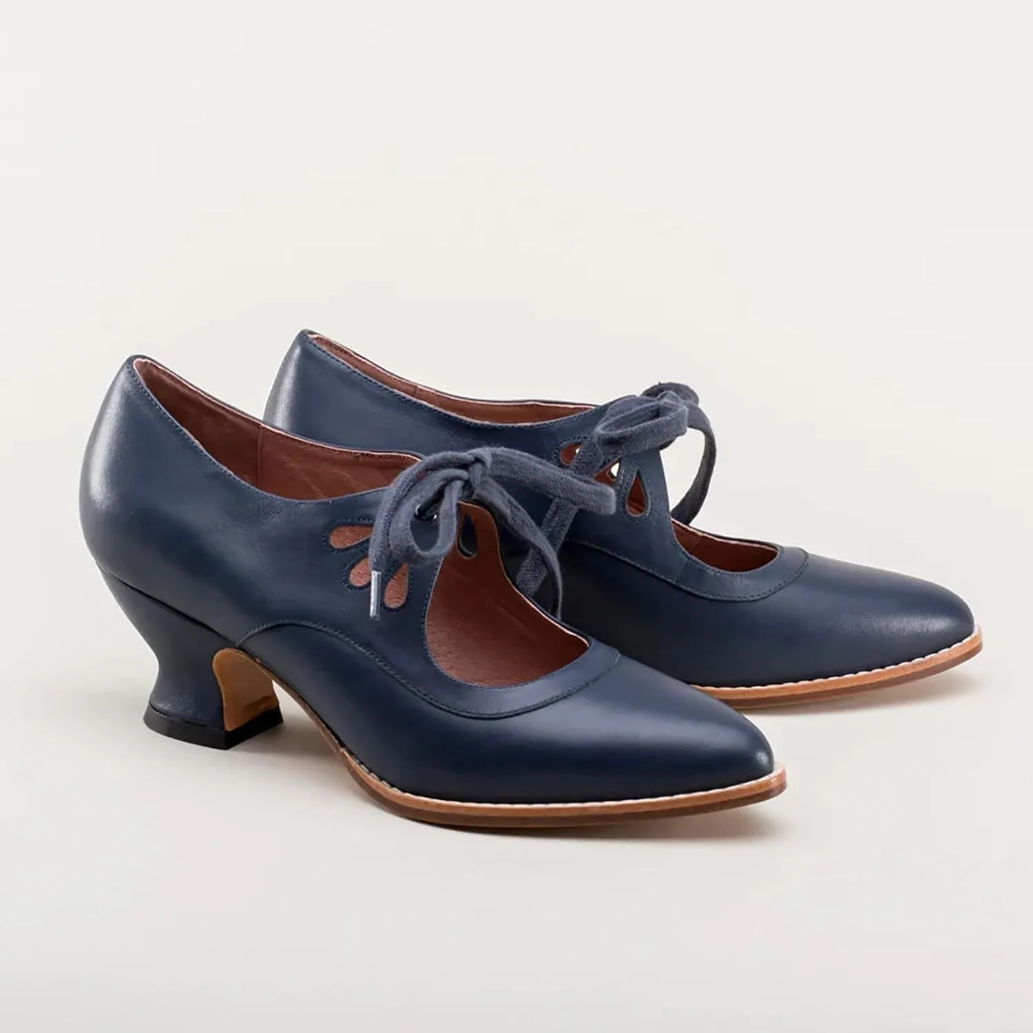 Mid Heel Loafers For Women 2024 Comfortable Heels For Women Dressy Closed Toe Ankle Strap Bow Lace Up Causal Shoes