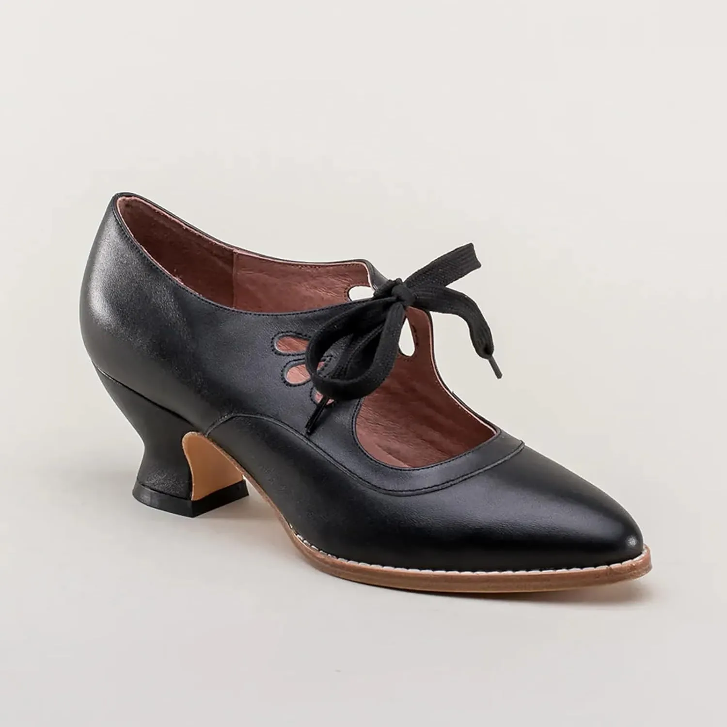 Mid Heel Loafers For Women 2024 Comfortable Heels For Women Dressy Closed Toe Ankle Strap Bow Lace Up Causal Shoes
