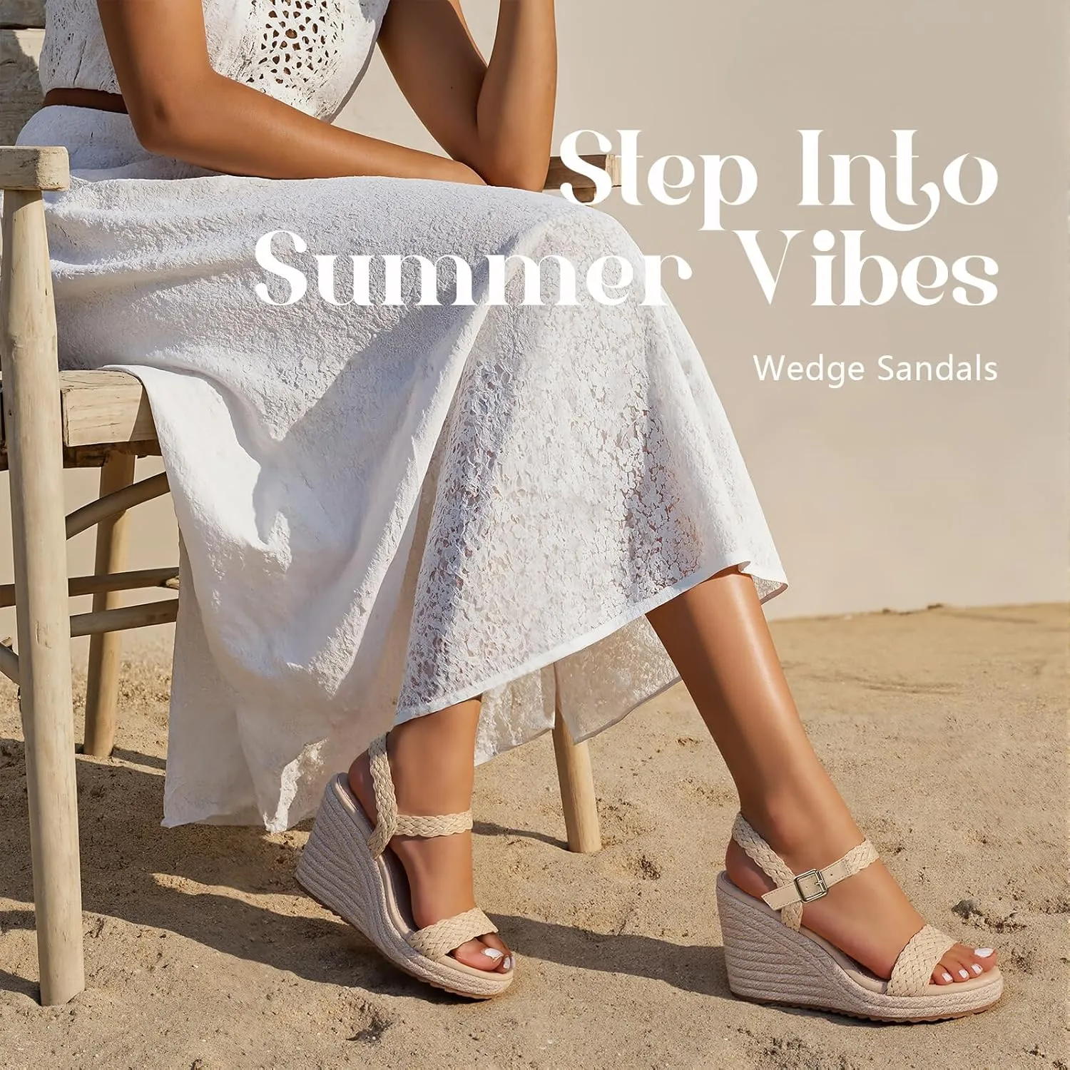 mikarka Women's Espadrille Wedge Sandals: Ankle Strap Platform Open Toe Wedges - Stylish High Heel Dressy Summer Wedges for Women, Inspired by Espadrilles