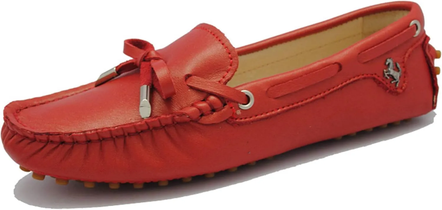 Minishion Boat Shoes for Women Comfortable Leather Loafers YB96010
