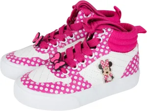 Minnie Mouse Polka-Dot Pink High-Top Girl's Shoes