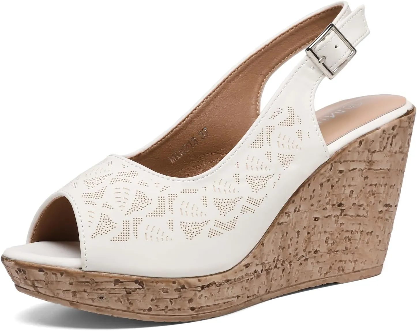 Mintzice Women's Peep Toe Casual Comfortable Dressy Adjustable Buckle Strap Slingback Platform Wedge Sandals