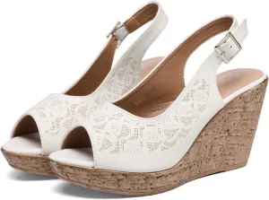 Mintzice Women's Peep Toe Casual Comfortable Dressy Adjustable Buckle Strap Slingback Platform Wedge Sandals