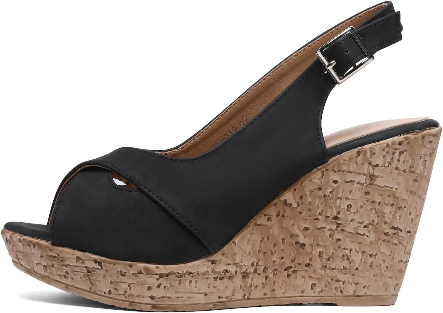Mintzice Women's Peep Toe Casual Comfortable Dressy Adjustable Buckle Strap Slingback Platform Wedge Sandals