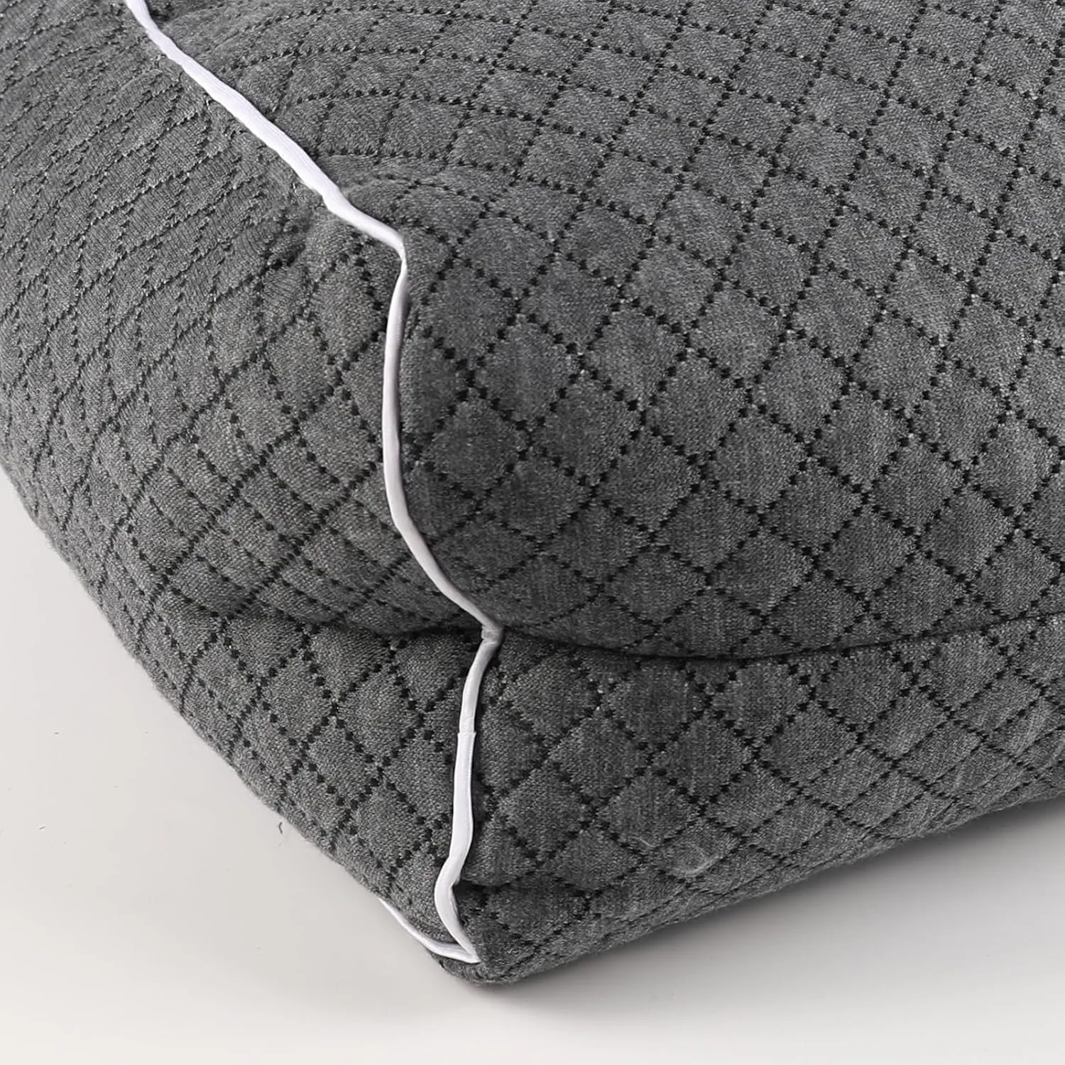 MINUPWELL 6.5" Knee Pillow for Side Sleepers - 100% Shredded Memory Foam Leg Pillow for Side Sleeping - Between Leg & Under Hip Pillow - Relieving Leg, Back, and Knee Pain - High Supportive