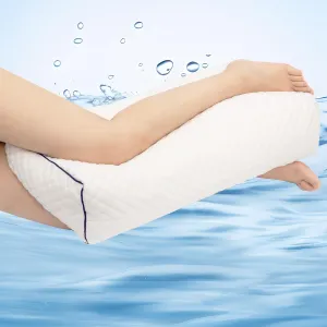 MINUPWELL 6.5" Knee Pillow for Side Sleepers - 100% Shredded Memory Foam Leg Pillow for Side Sleeping - Between Leg & Under Hip Pillow - Relieving Leg, Back, and Knee Pain - High Supportive