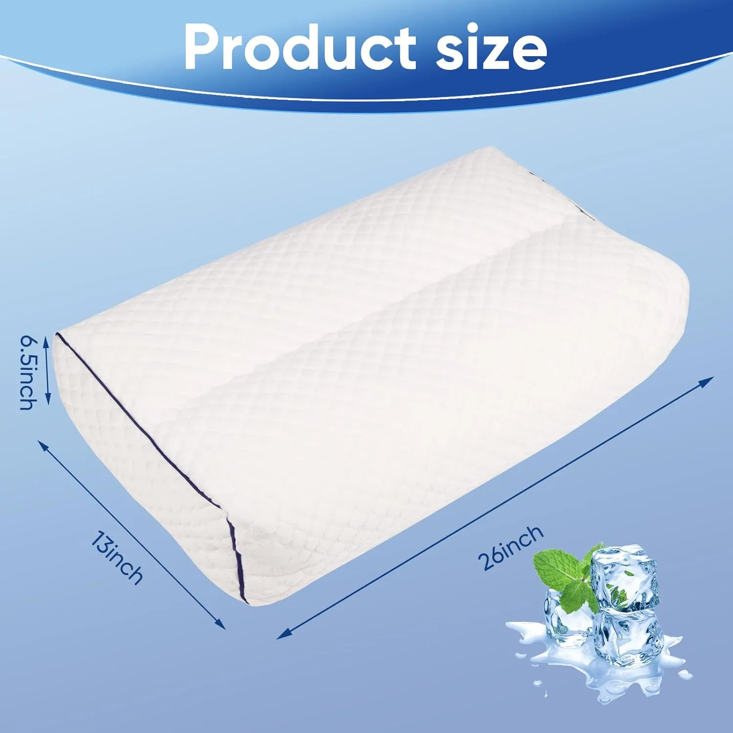 MINUPWELL 6.5" Knee Pillow for Side Sleepers - 100% Shredded Memory Foam Leg Pillow for Side Sleeping - Between Leg & Under Hip Pillow - Relieving Leg, Back, and Knee Pain - High Supportive