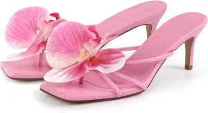 MissHeel Orchid Heels for Women Slip On Kitten Heel