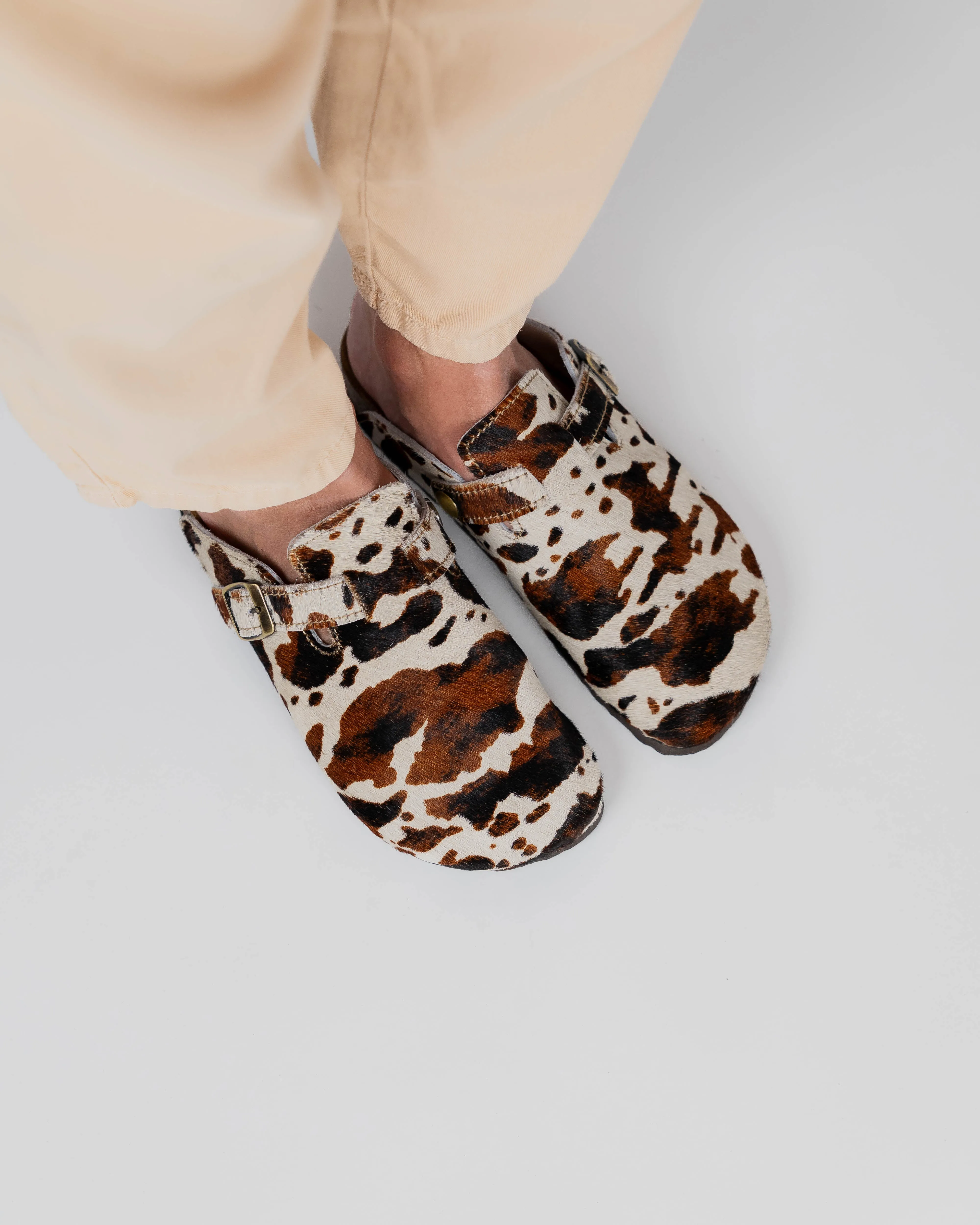 Mules Wide Tricolor