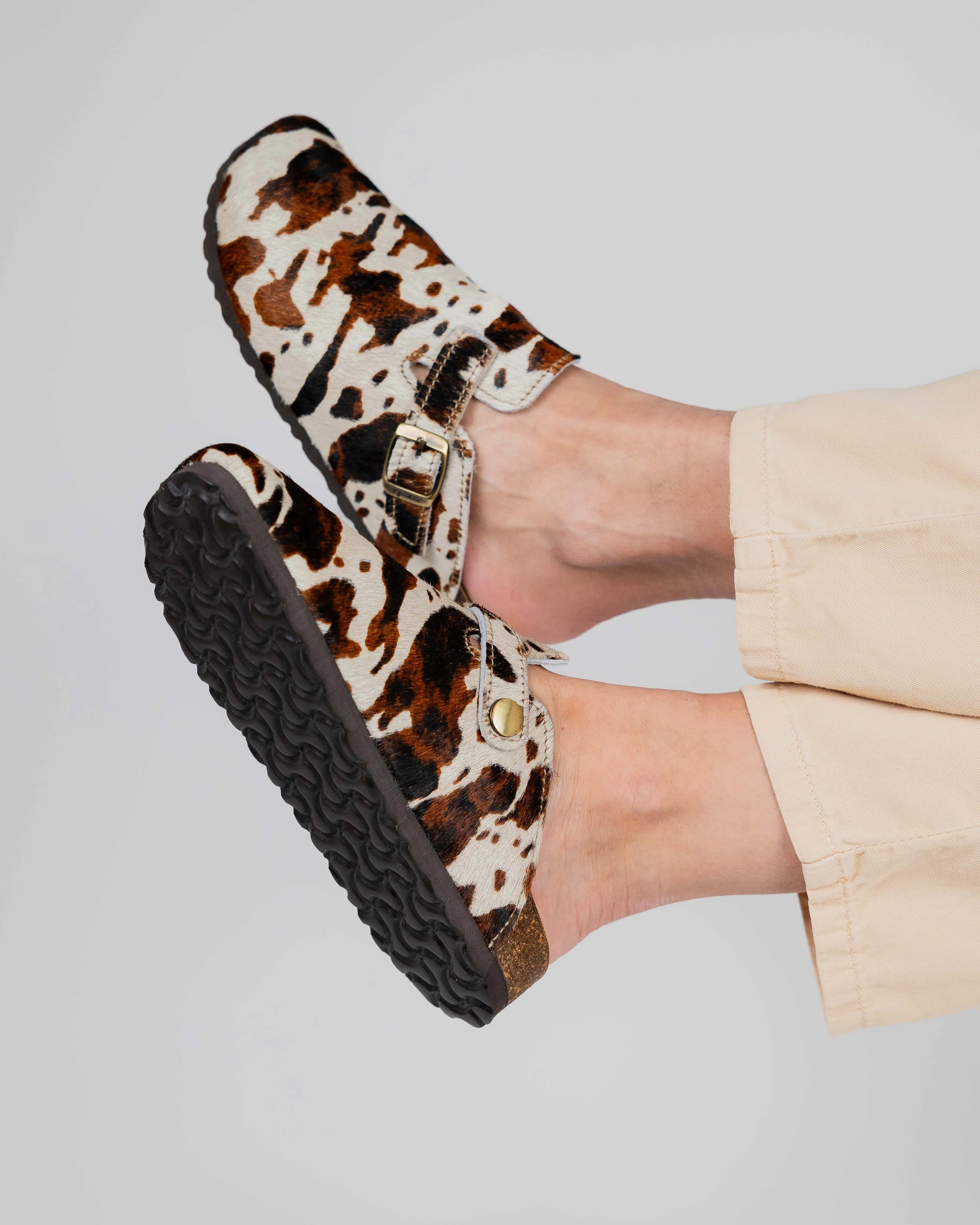 Mules Wide Tricolor