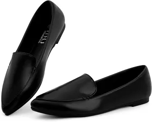 MUSSHOE Loafers for Women Comfortable Pointed Toe Memory Foam Women's Loafers