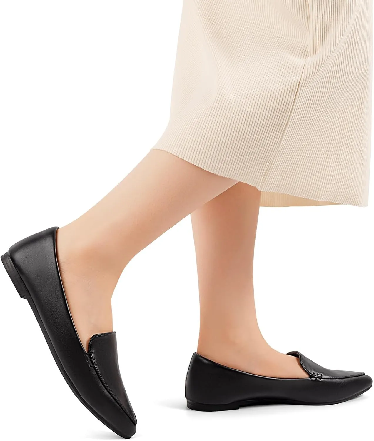 MUSSHOE Loafers for Women Comfortable Pointed Toe Memory Foam Women's Loafers