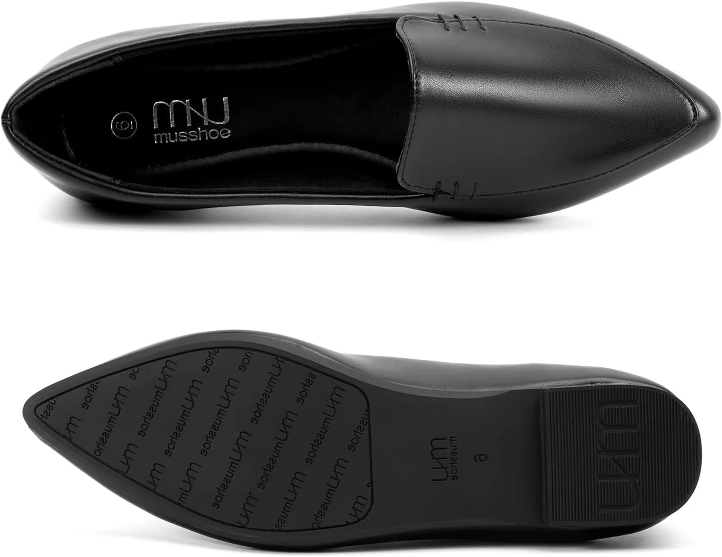 MUSSHOE Loafers for Women Comfortable Pointed Toe Memory Foam Women's Loafers