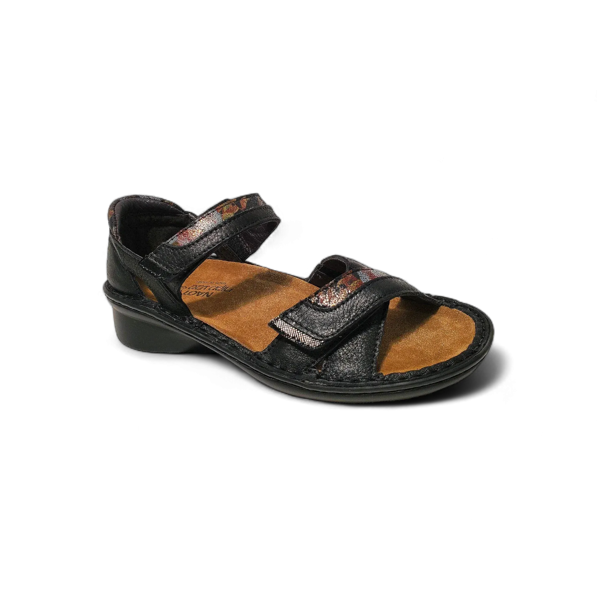 Naot Women's Acoustic Black DRK FLORAL BLK LSTR