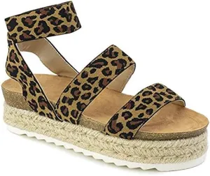Nature Breeze Womens Kacie Closed Toe Casual Ankle Strap Sandals