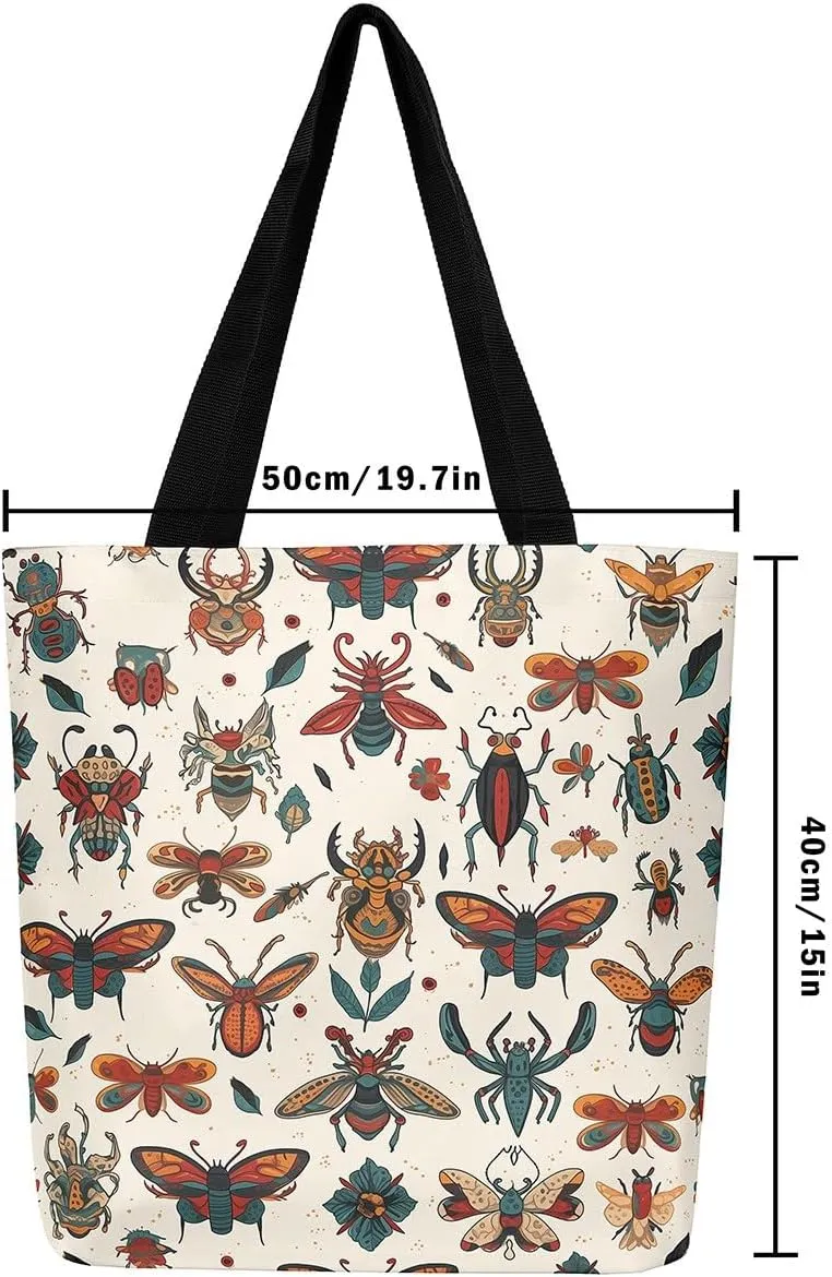 Nautical Canvas Tote Bag for Women,Compass Boat Anchor Large Capacity Gym Bag Ocean Cotton Bags