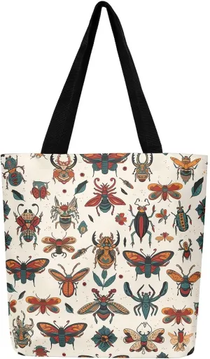 Nautical Canvas Tote Bag for Women,Compass Boat Anchor Large Capacity Gym Bag Ocean Cotton Bags