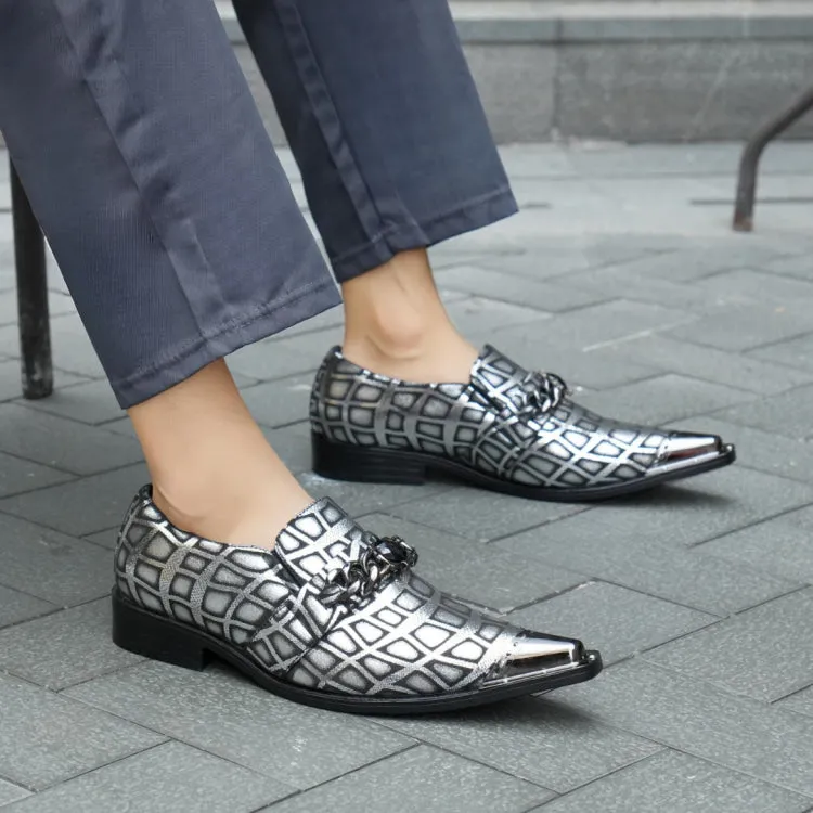 Nevil Silver Pointed Toe Loafers