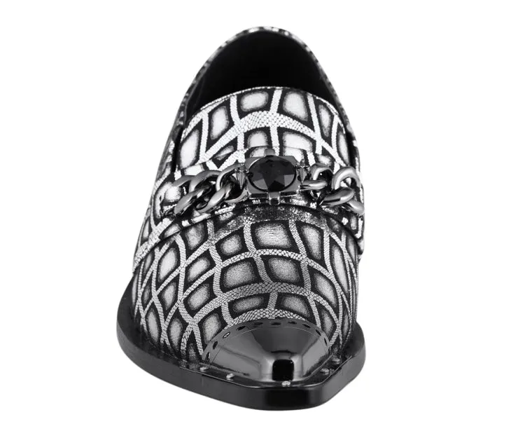 Nevil Silver Pointed Toe Loafers
