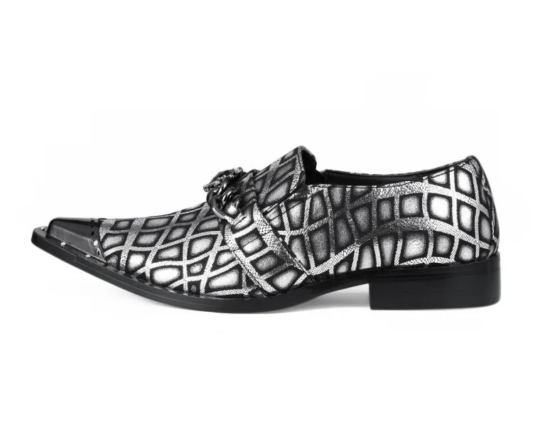 Nevil Silver Pointed Toe Loafers