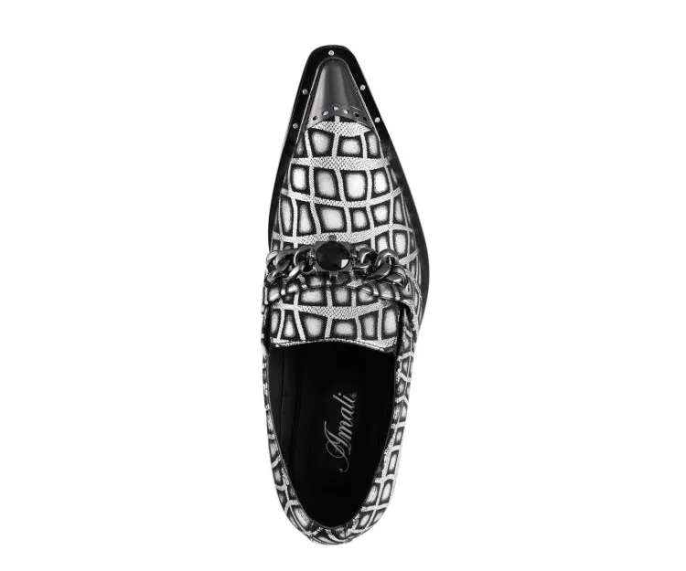 Nevil Silver Pointed Toe Loafers