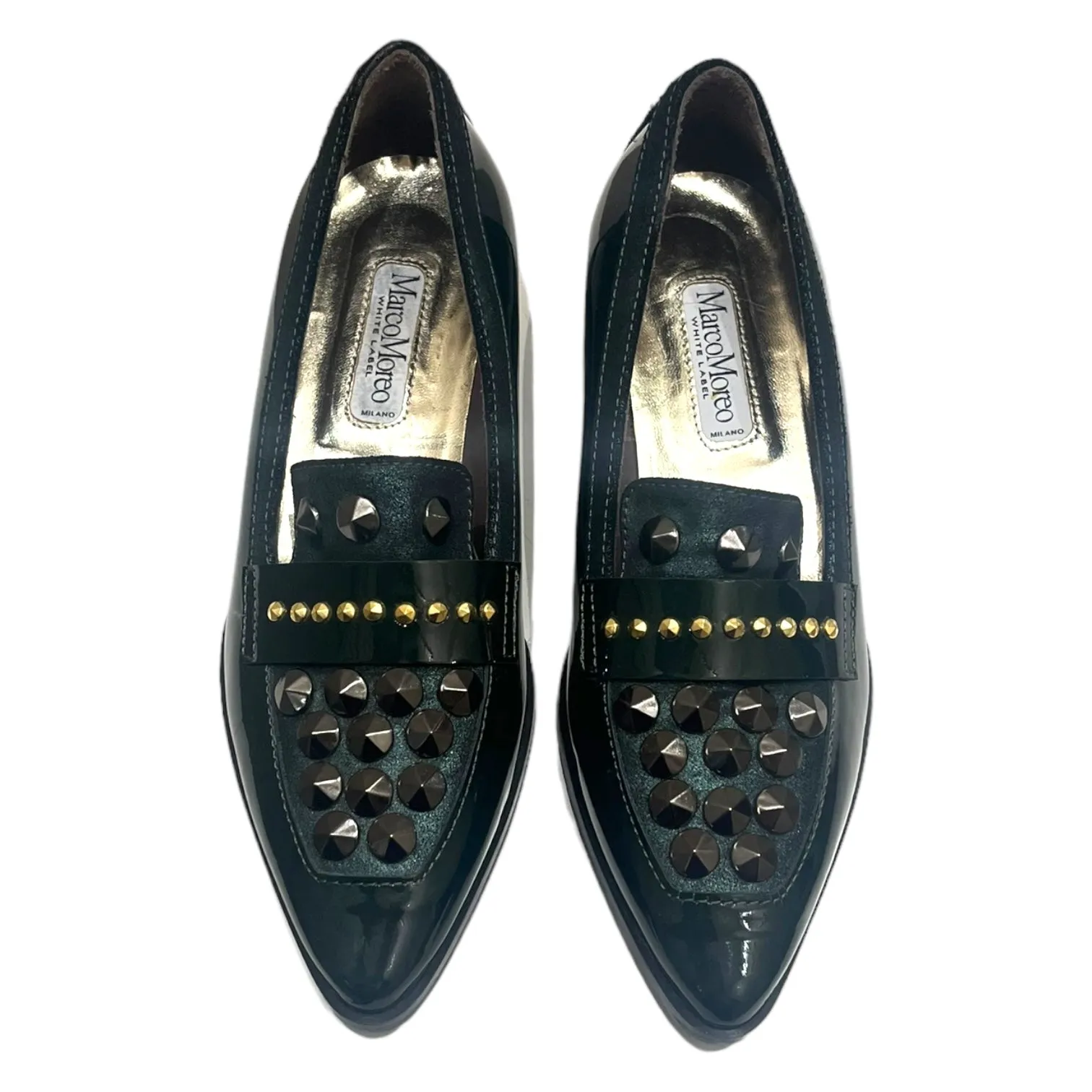 NEW Marco Moreo Green Patent Loafers