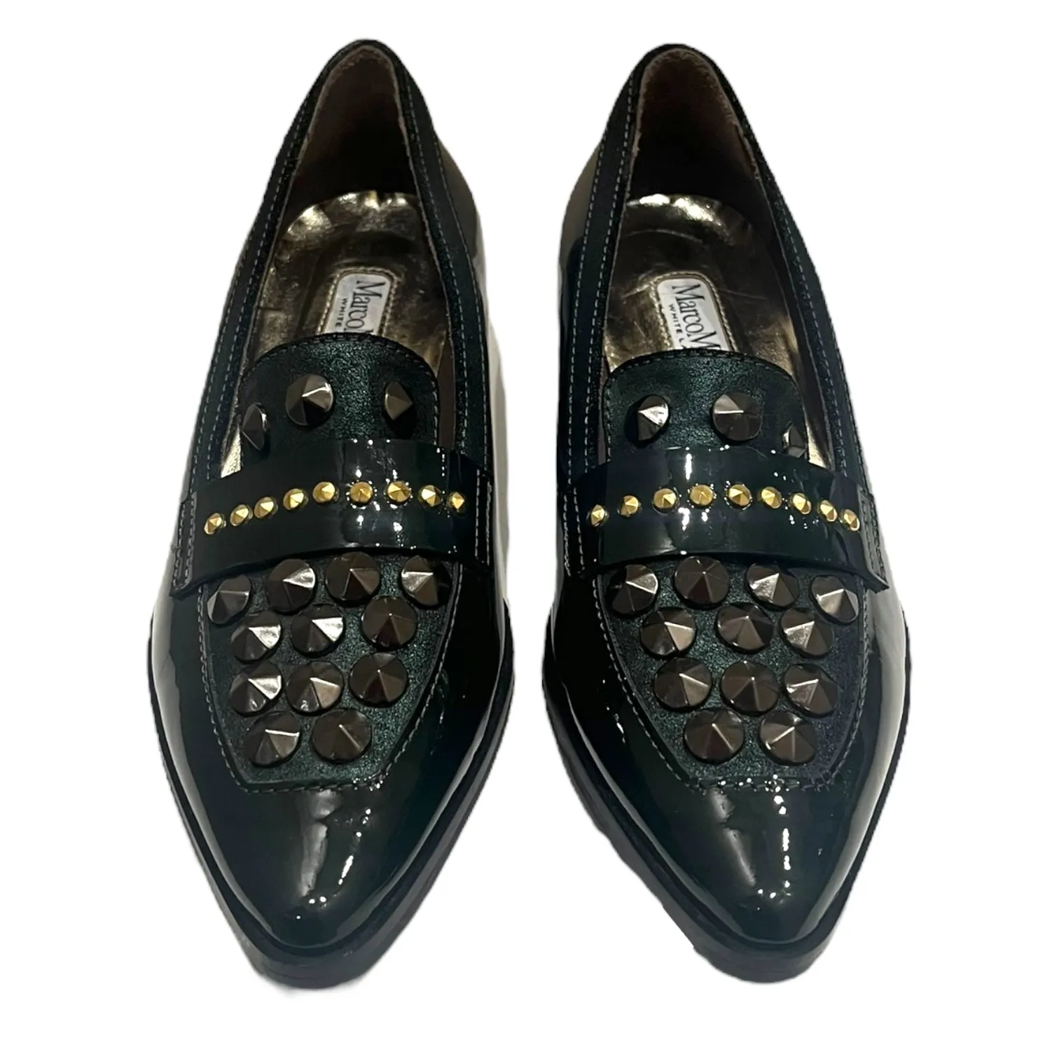 NEW Marco Moreo Green Patent Loafers