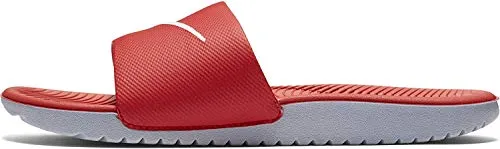NIKE Kids' Kawa Slide Sandal, Red/White, 1 Little Kid M