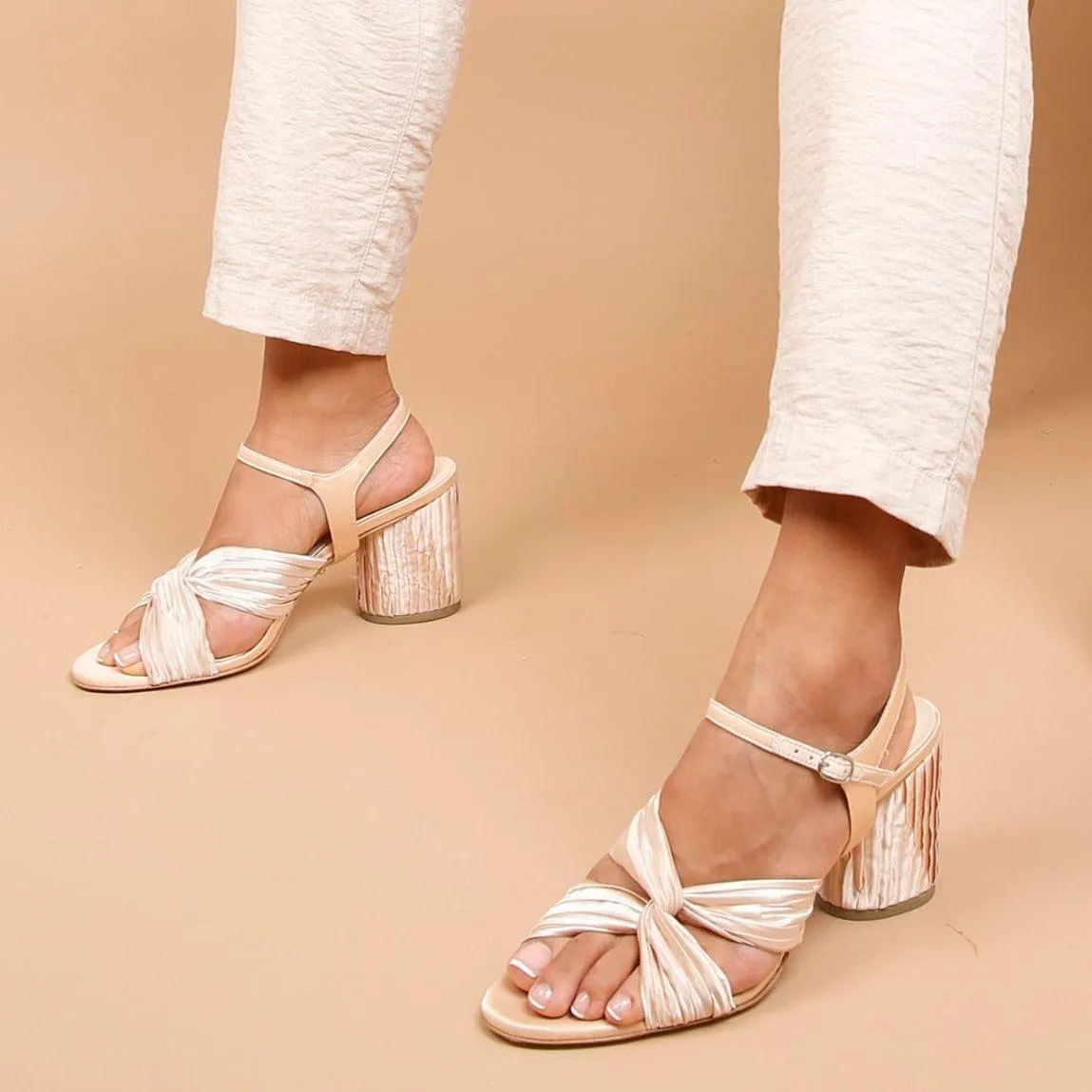 Nude Twist Sandal   Jackie Strap