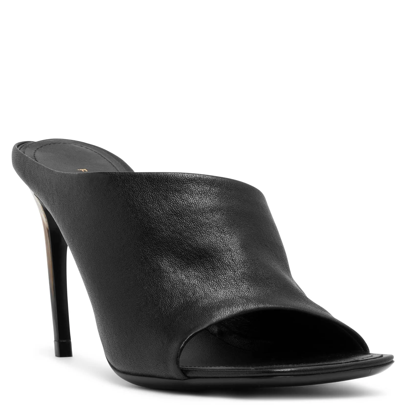 Nymphe 85 black leather sandals