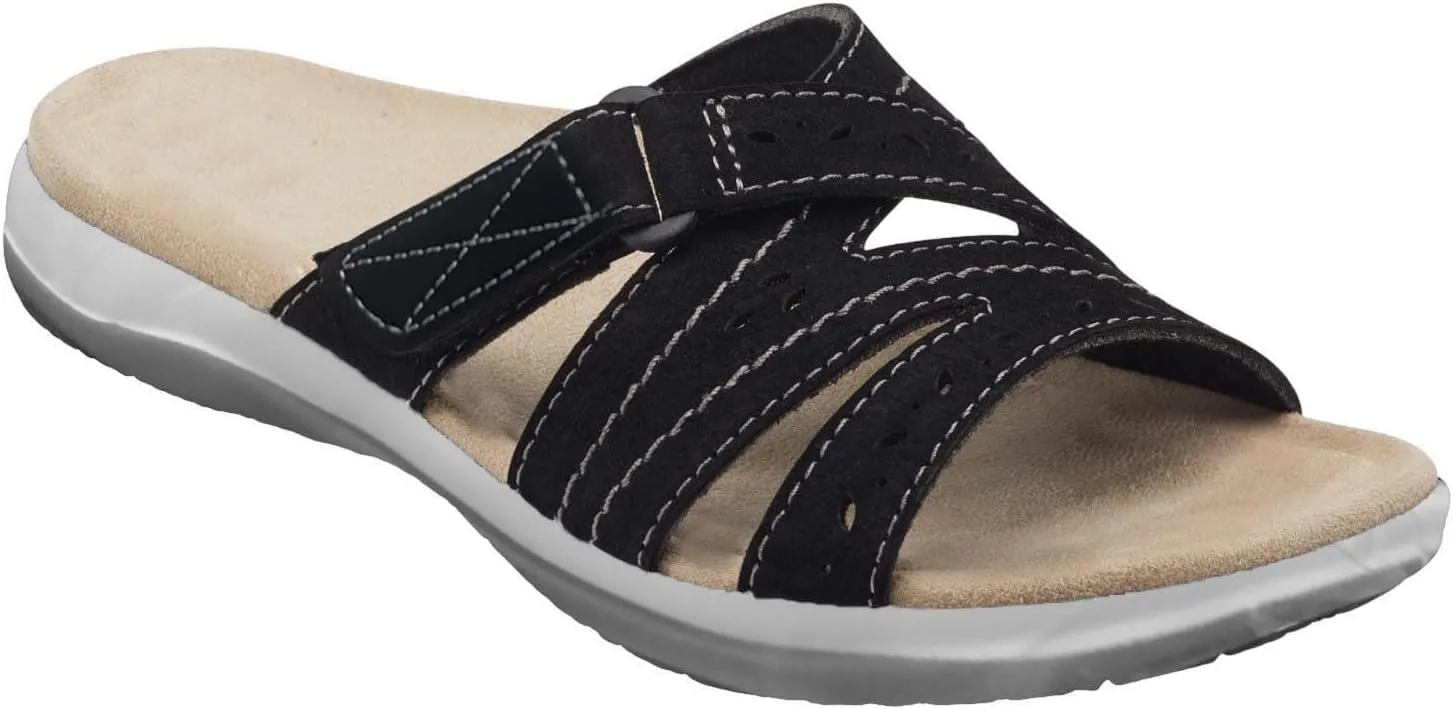 Open Toe Wedge Low Heels Sandals for Women Summer Casual Comfortable Slip On Slippers Arch Support Outdoor Beach Shoes