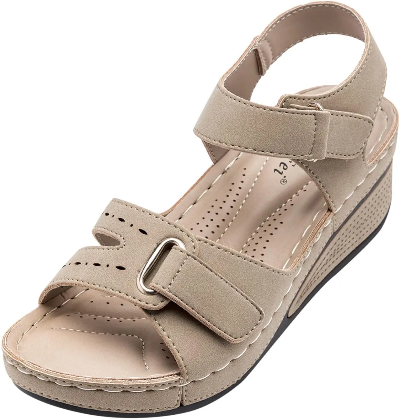 Orthopedic Sandals for Women Dressy Wide Width Open Toe Ankle Strap Platforms with Arch Support Casual Work Shoes
