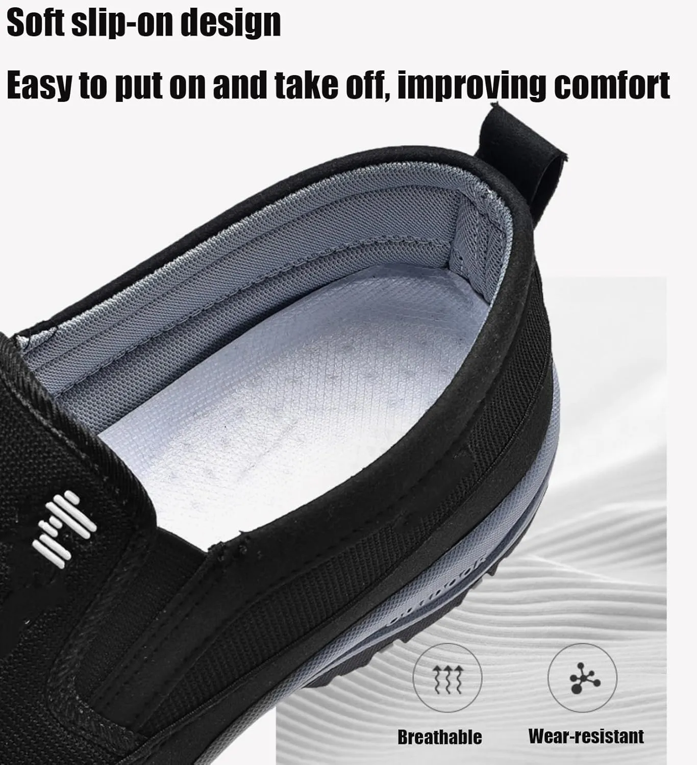 Orthowalkway Mens Shoes, Men's Arch Support Slip-on Canvas Loafers, Casual Orthopedic Sneakers Flats Walking Boat Shoes