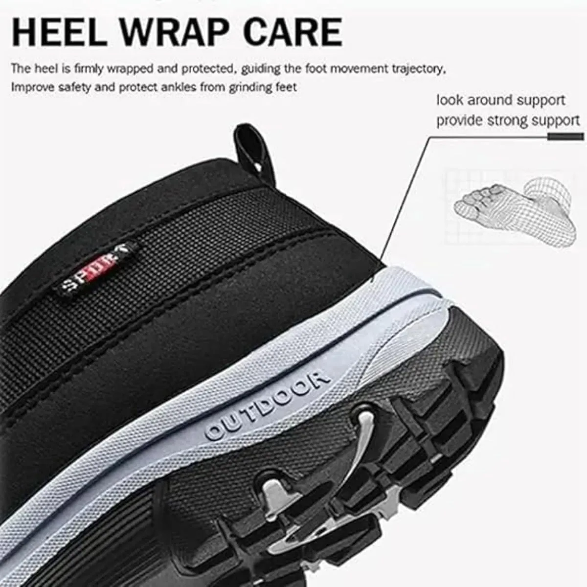 Orthowalkway Mens Shoes, Men's Arch Support Slip-on Canvas Loafers Orthopedic Sneakers Plush Walking Boat Shoes