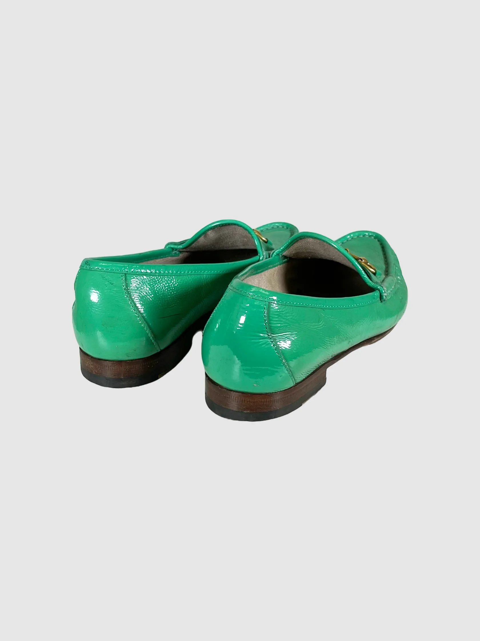 Patent Leather Horsebit Loafers - Size 38