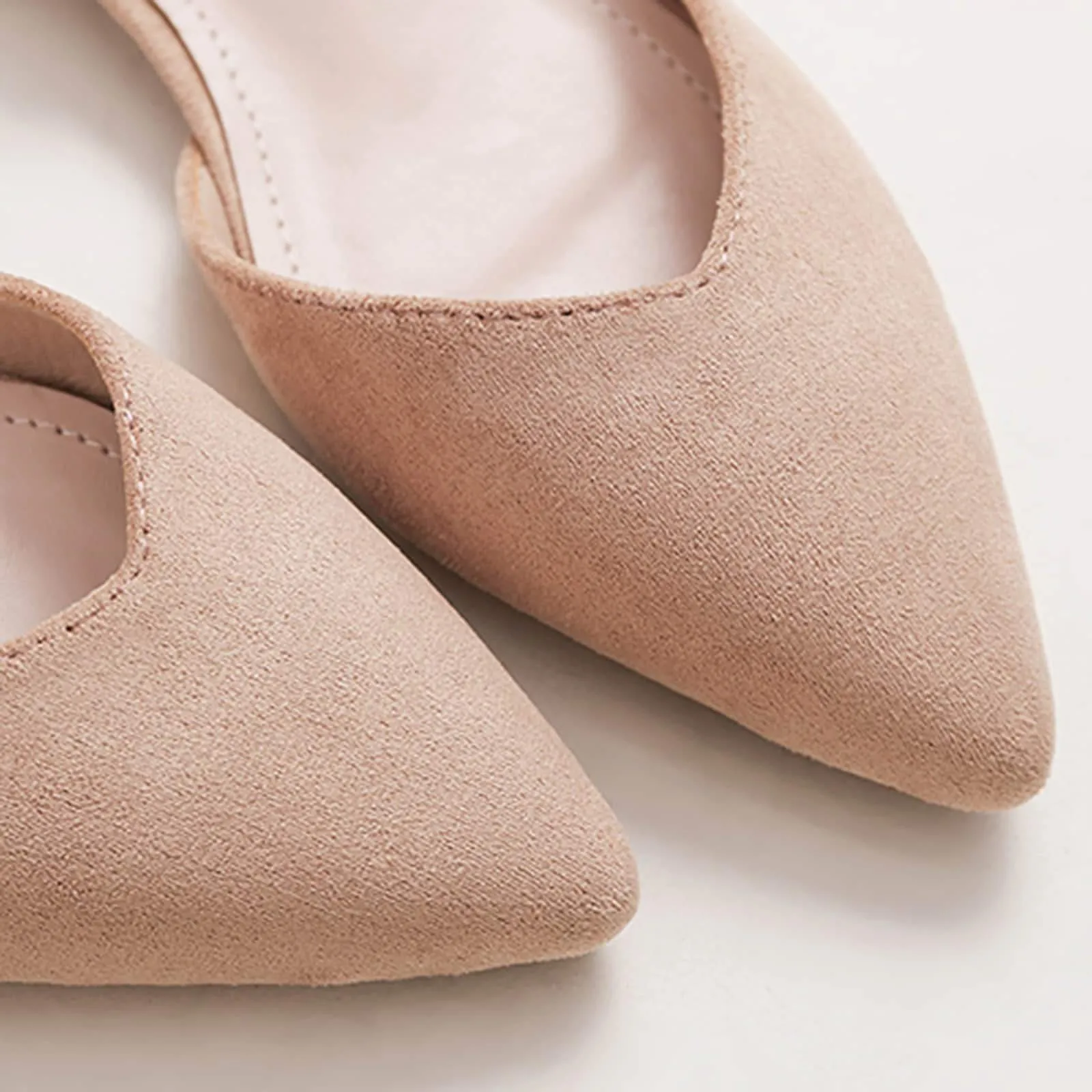 Pearl Buckle Pointed Toe Flat Loafers