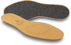 pedag Leather Insole with Sweat Wicking Carbon Layer, Handmade in Germany, Fits Pumps and Dress Shoes, Tan, US M12 / EU 45